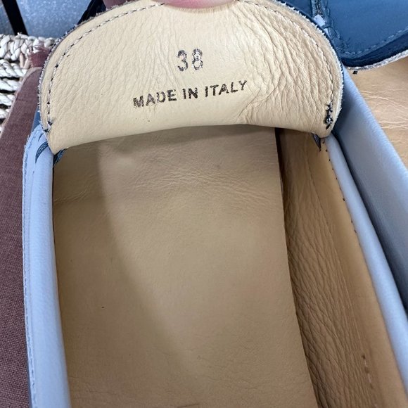 M. Gemi The Felize Due Leather Moccasin Blue IT 38, US 7 1/2 - Picture 9 of 16